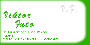 viktor futo business card